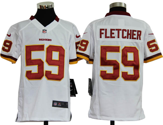 Nike Youth Washington Redskins 59 London Fletcher white NFL Jerseys